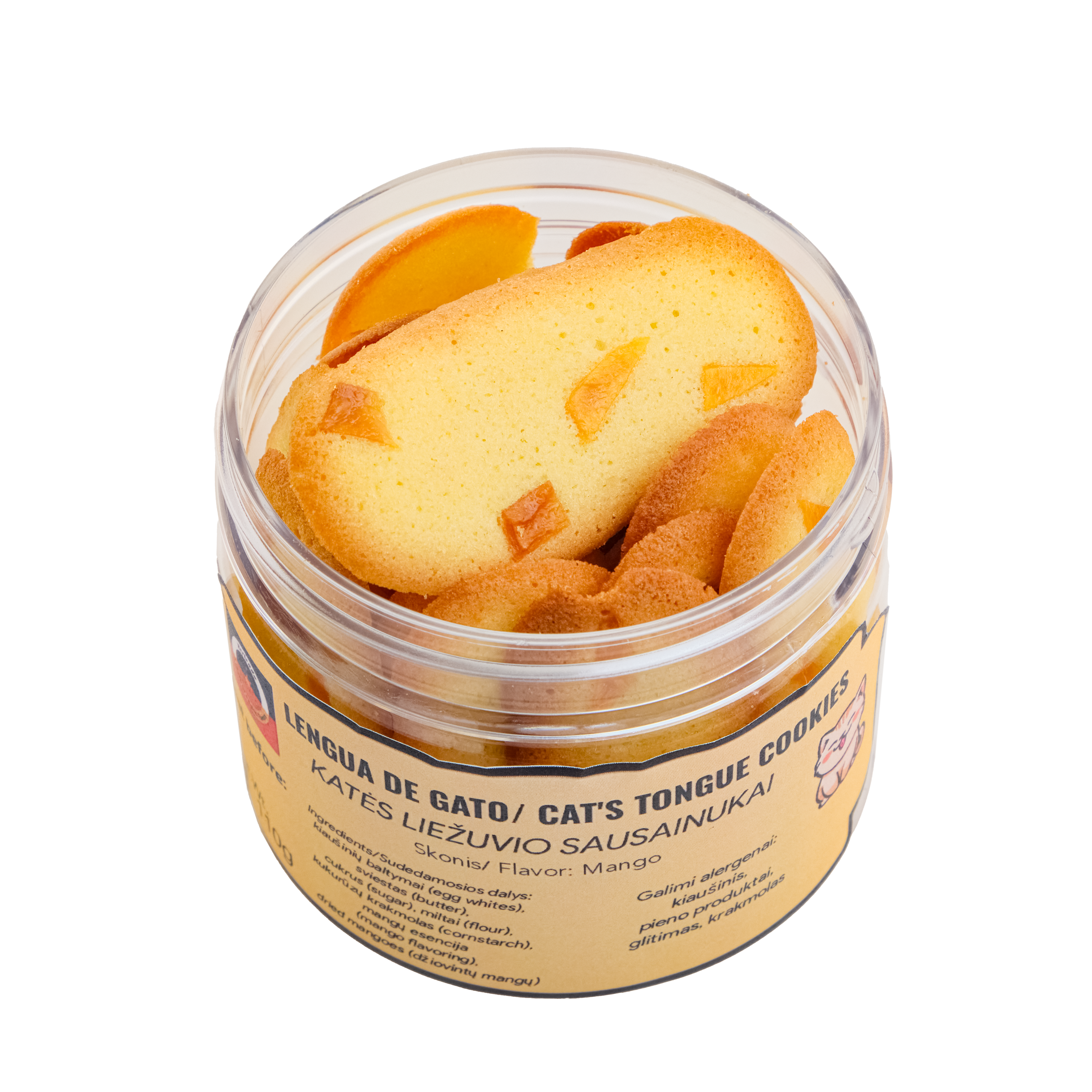 Mango Lengua de Gato/Cat’s Tongue Cookies/katės liežuvio sausainukai
