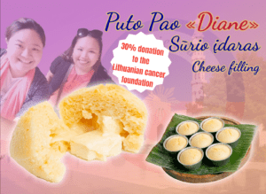 steamed cake with cream cheese filling