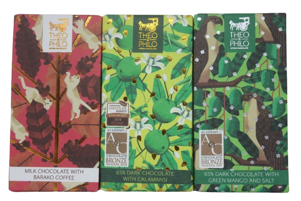 Theo & Philo Artisan Chocolates - 65% Dark Chocolate with Green Mango and Salt/ 65% juodas šokoladas su žaliuoju mango ir druska - Image 3