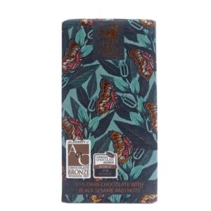 Theo & Philo Artisan Chocolates - 65% Dark Chocolate with Black Sesame, Cashew & Pili/ 65% juodas šokoladas su juodu sezamu ir riešutais